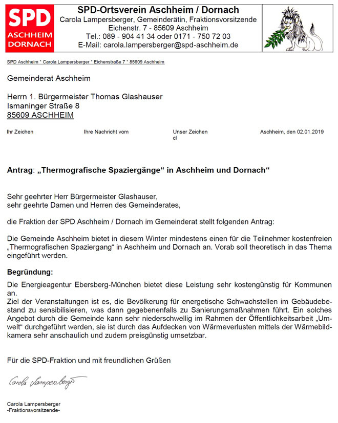 Antrag "Thermografiespaziergang